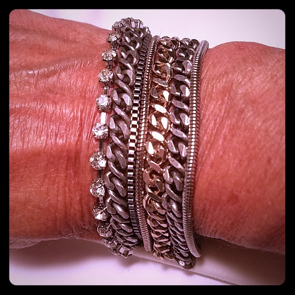 Stainless sterl multiple chain  bracelet & Necklac
